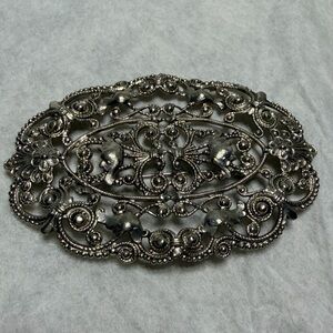 Vintage Large Silver Filigree Brooch